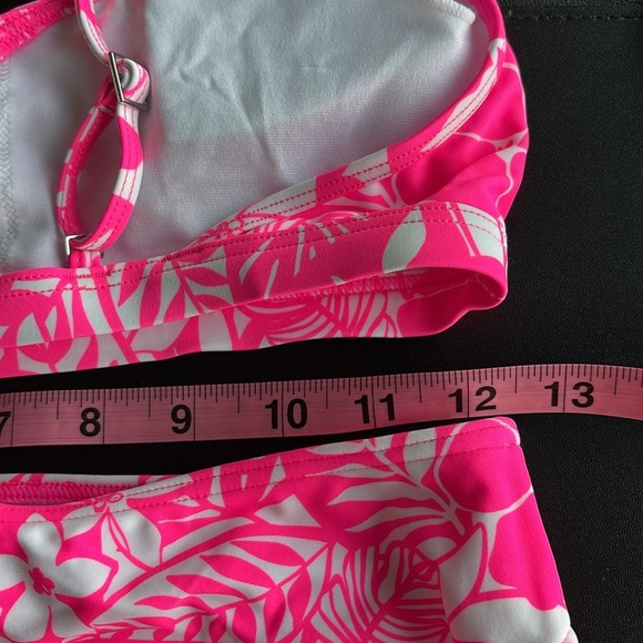 Kanu Surf UPF 50+ Fiona 2 piece adjustable strap,removable pads neon pink floral - Picture 4 of 8